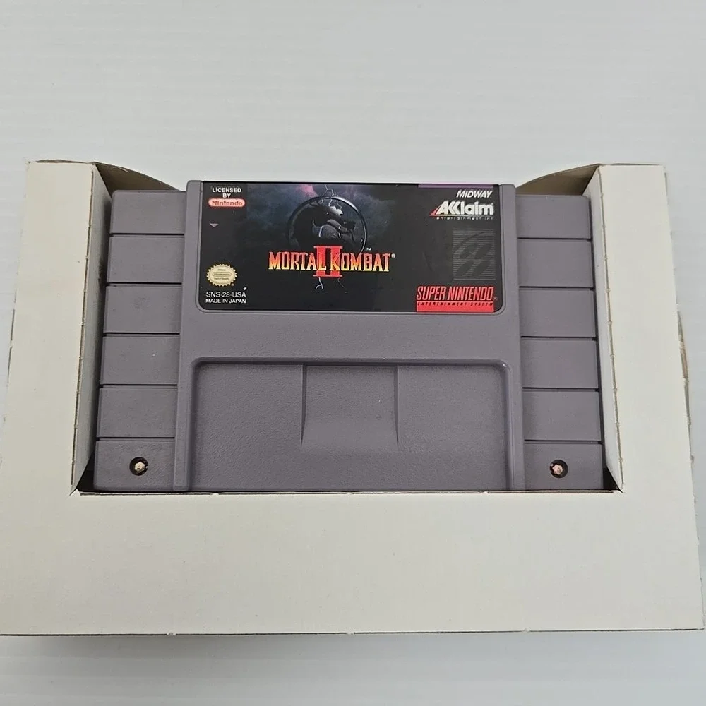 Mortal Kombat II for the Super Nintendo (SNES) w/ Original Box,‎ Clean Cart